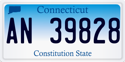 CT license plate AN39828