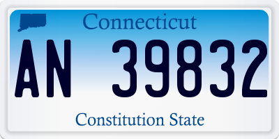 CT license plate AN39832