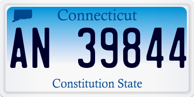 CT license plate AN39844