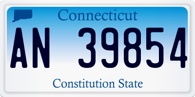 CT license plate AN39854
