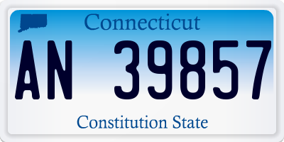 CT license plate AN39857