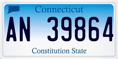 CT license plate AN39864