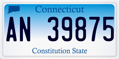 CT license plate AN39875
