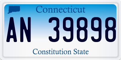 CT license plate AN39898