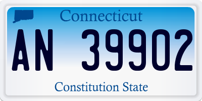 CT license plate AN39902