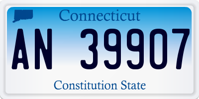 CT license plate AN39907