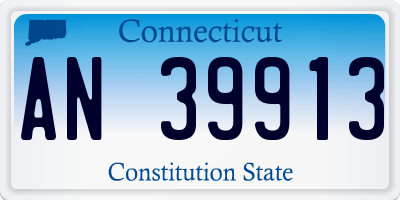 CT license plate AN39913