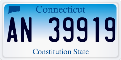 CT license plate AN39919