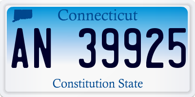 CT license plate AN39925