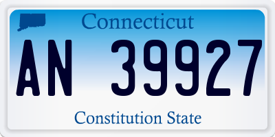 CT license plate AN39927