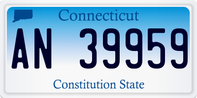 CT license plate AN39959