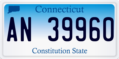 CT license plate AN39960