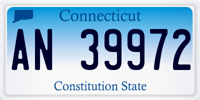 CT license plate AN39972