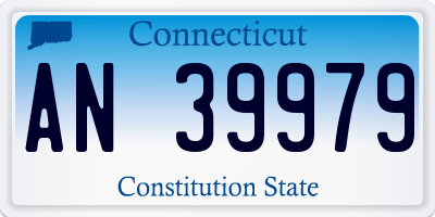 CT license plate AN39979