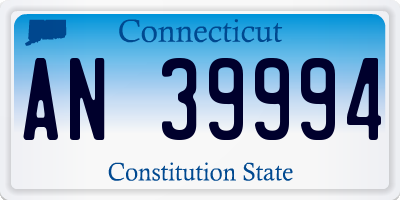 CT license plate AN39994