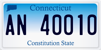 CT license plate AN40010