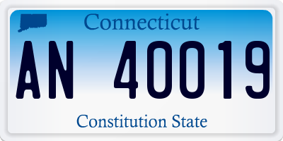 CT license plate AN40019