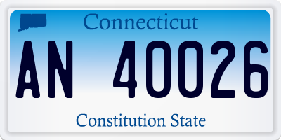 CT license plate AN40026