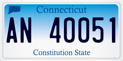 CT license plate AN40051