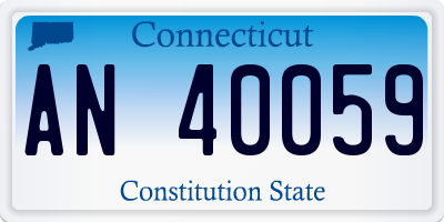 CT license plate AN40059