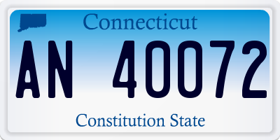 CT license plate AN40072