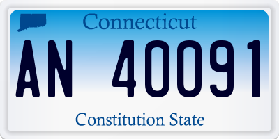CT license plate AN40091