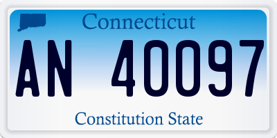 CT license plate AN40097