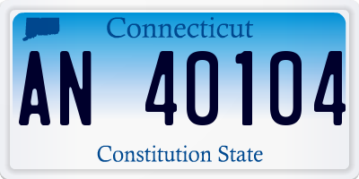 CT license plate AN40104