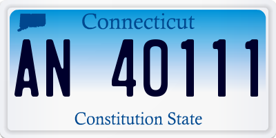 CT license plate AN40111