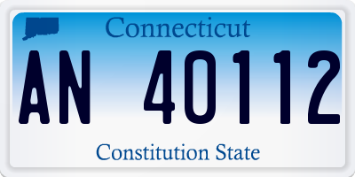 CT license plate AN40112