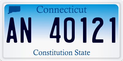 CT license plate AN40121