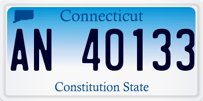 CT license plate AN40133