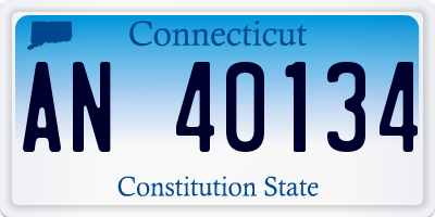 CT license plate AN40134