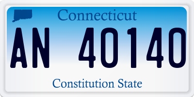 CT license plate AN40140
