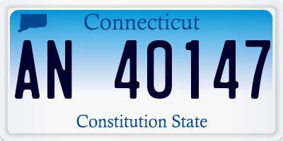 CT license plate AN40147