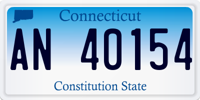 CT license plate AN40154