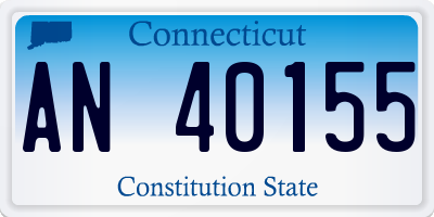 CT license plate AN40155
