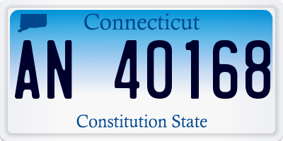 CT license plate AN40168