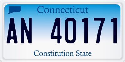 CT license plate AN40171