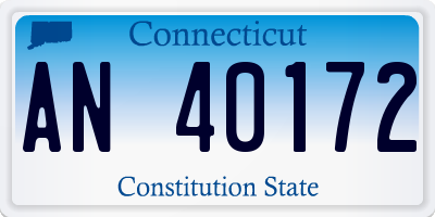 CT license plate AN40172