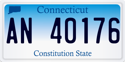 CT license plate AN40176