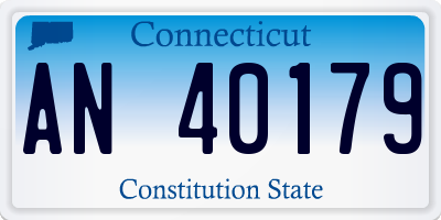 CT license plate AN40179