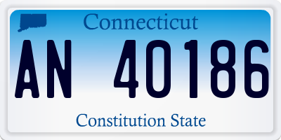 CT license plate AN40186