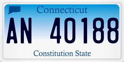 CT license plate AN40188