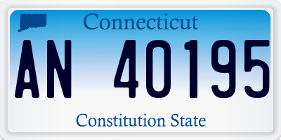 CT license plate AN40195