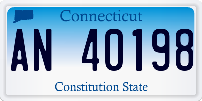 CT license plate AN40198