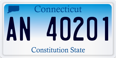 CT license plate AN40201