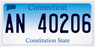 CT license plate AN40206