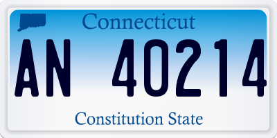CT license plate AN40214