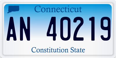 CT license plate AN40219